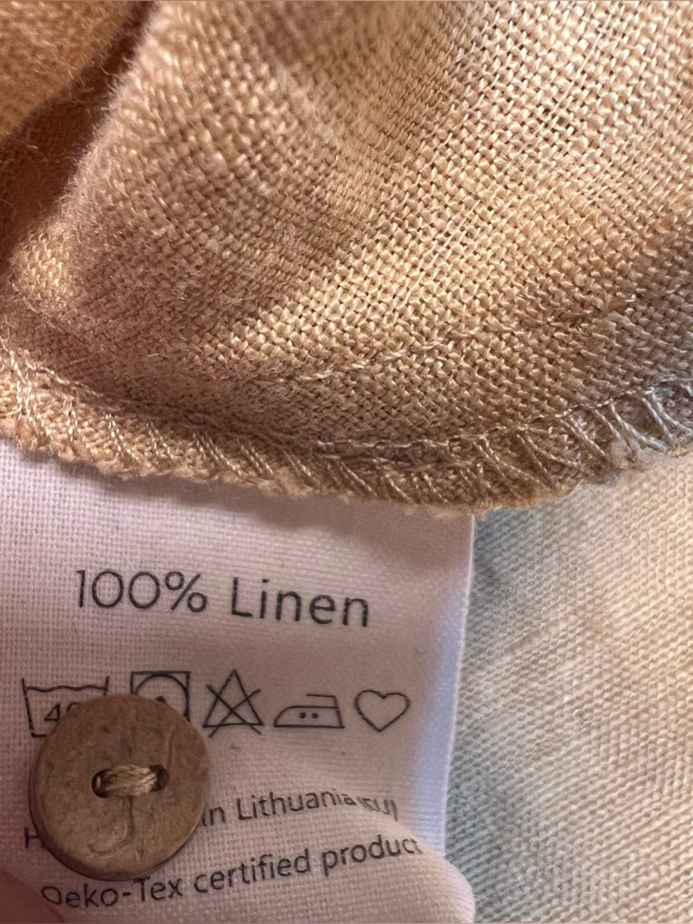 Magic Linen Julien 100% Linen Shirt Dress Button Front Tie Waist Casual L/XL - Picture 6 of 11
